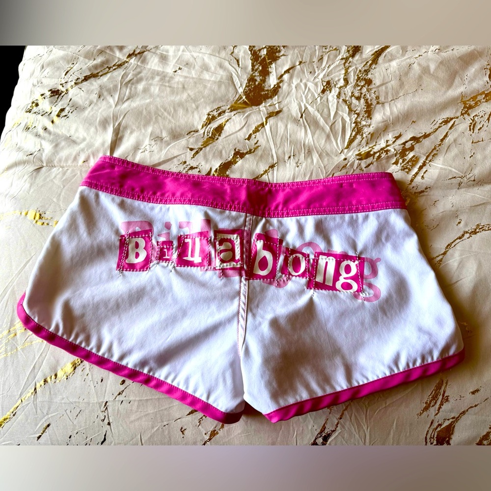 Billabong Pink and White Shorts